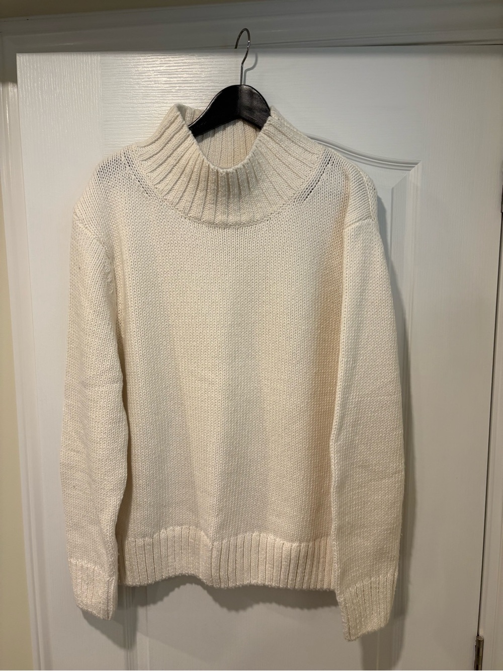 H&M Cream Ribbed Knit Sweater
